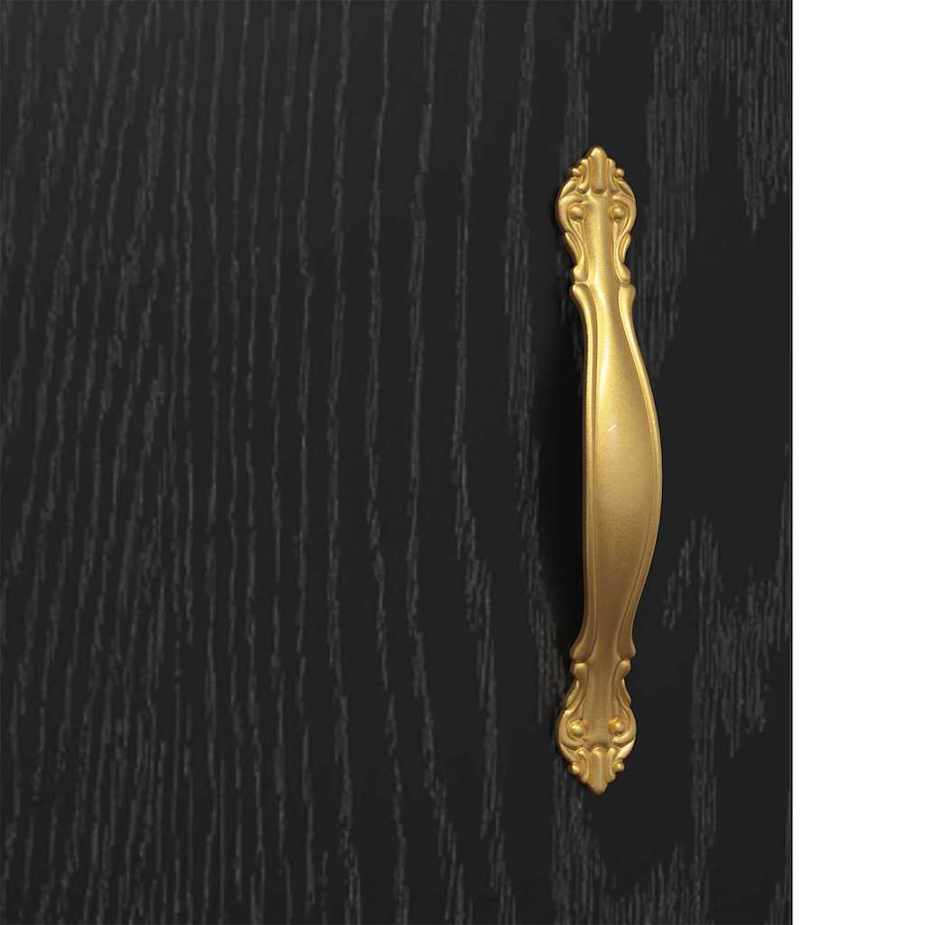 Wall Mounted Cabinet 2 Pcs Black Oak Effect Particleboard