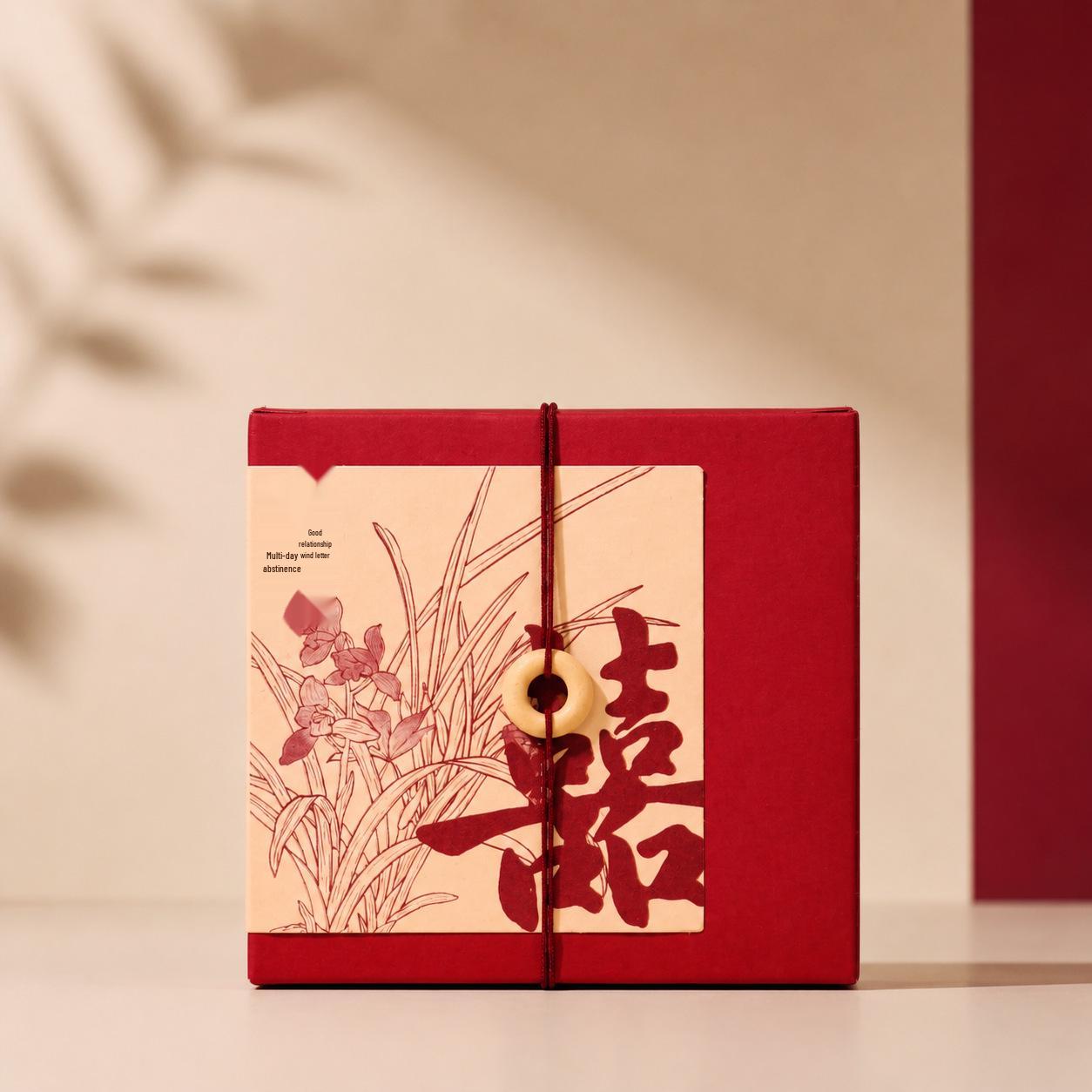 Oriental Elegant New Chinese Wedding & Engagement Gift Candy Box Small 8x5x8