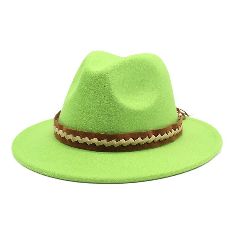 Men'S And Women'S Woolen Hats, Felt Hats, British Casual Jazz Hats, Gentleman'S Top Hats