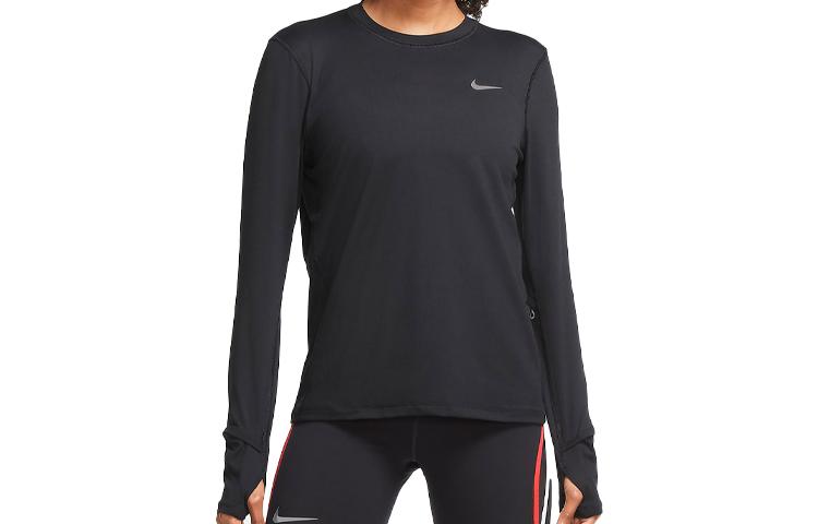 Nike Set in Sleeve Running T Shirt Women s Black CU3278-010 XL
