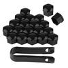 20pcs 19mm Car Wheel Nut,Nylon PA66 Car Wheel Nut Auto Hub Screw Cover Bolt Rims Exterior (Black)