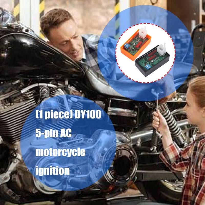 DIP Switches Adjustable Motorcycle Ignitions Coil AC CDI Igniters with Weatherproof ABS Housing for DY100 & 100 150cc Bikes