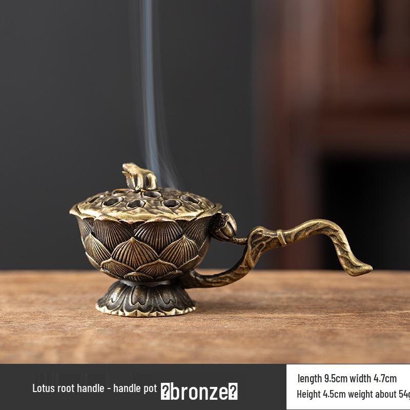 Vertical Baifu Hollow Creative Alloy Incense Burner - Office Decor