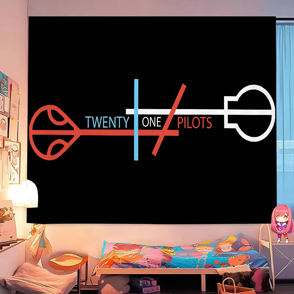 Band TTwenty OOne PPilots Anime Wandteppich Hängend Tarot Hippie Wandteppiche Schlafsaal Heimdekoration
