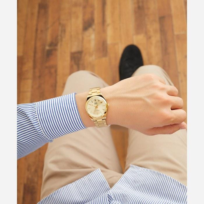[Citizen Q&Q] Analog Watch Waterproof Metal Band QB78-010 Men's Gold