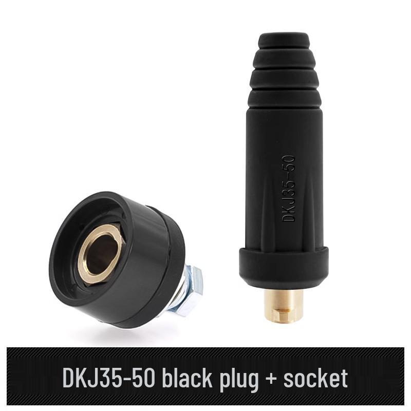 European Style Class A Welding Machine Plug & Socket with Thickened Brass DKJ10-25/35-50 Male-Female Coupler