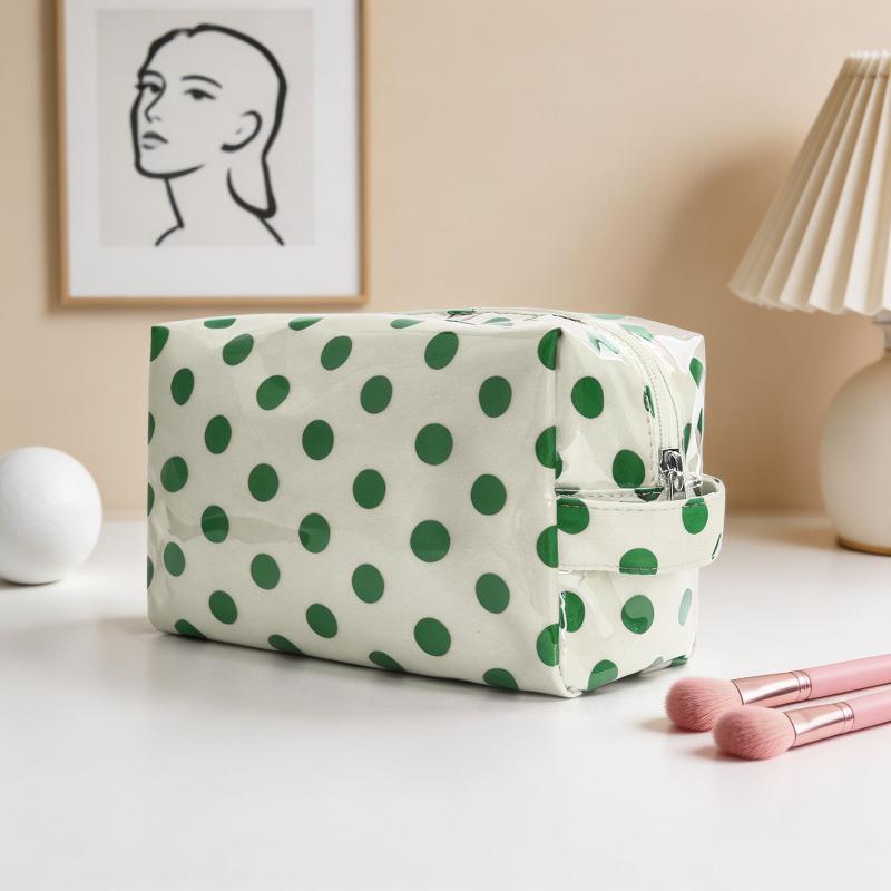 Stylish Strip Makeup Bag Portable Travel Large Capacity Lipstick Storage Bag Handbag Cosmetic Bag Toiletry Bags Girls Gifts