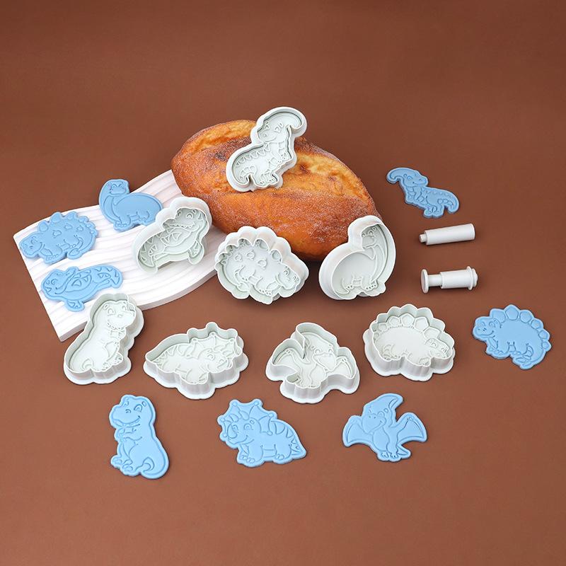 New Dinosaur Cutter Set Cookie Cutters Cake Tools Biscuit Stamp Fondant Mould Baking Sugarcraft Mold