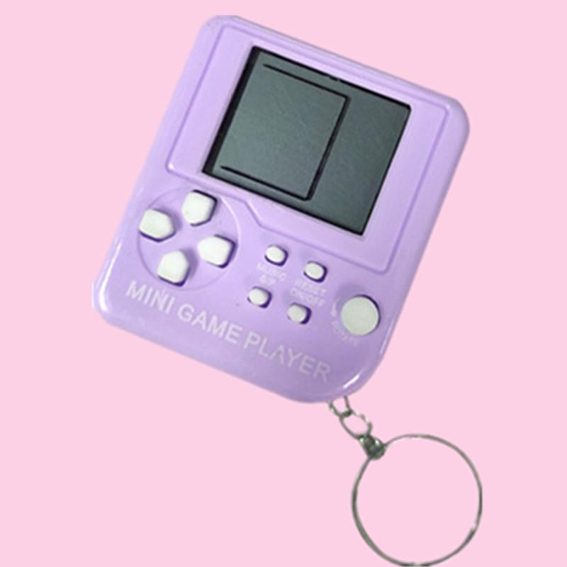 Handheld Mini Tetris Game Console Keychain - Nostalgic Decompression Toy & Creative Gift