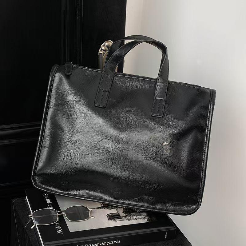 Stylish Men's Business Briefcase: Large-Capacity Handbag & Laptop Shoulder Bag