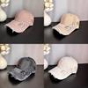 Vintage Style Pink Baseball Cap With Embroidered Letters For Casual Men Women