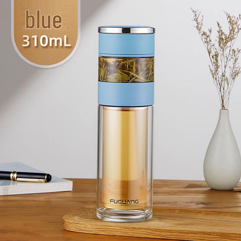 Fuguang Time Wheel ZB005-310 Double Wall Glass Tea Infuser Bottle