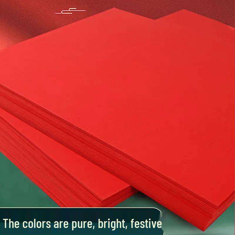 Ancient Cauldron Red Xuan Handmade Paper for Student Calligraphy & Children's Paper Cutting