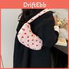 Sac à main tendance en toile en forme de lune pour femmes en couleurs noir, rose, marron, blanc