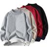 Men Winter Sweater Half Turtleneck Solid Color Fleece Soft Long Sleeves Keep Warm Pullover Plus Size Spring Sweater Men Garment