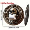 Vintage Baroque Skeleton Toilet Paper Metal Wall Art Home Bar Decor Iron Sign