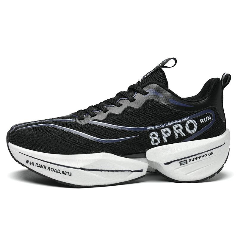 Carbon board running shoes men's children's red rabbit 8PRO popcorn flying thread woven mesh sports shoes rubber and plastic sole ultra-light morning