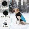 Winter Pet Jacket Coat Soft Waterproof Apparel Reflective Dog Zipper Costume With D-ring For Large Dog Labrador Golden Retriever