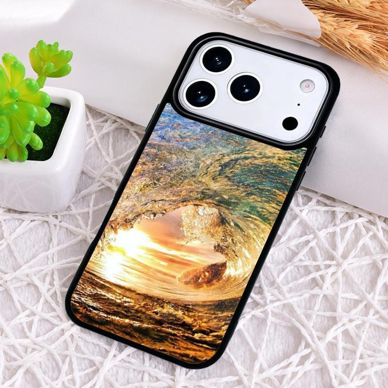 Surfing Wave Shockproof Phone Case for iPhone 17 Air 16e 15 11 12 14 13 Pro Max Cover Coque