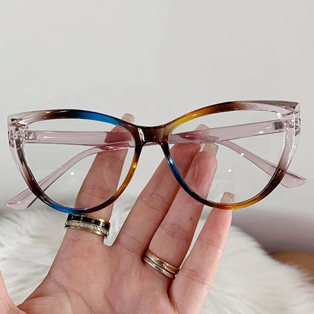 

Модные очки «кошачий глаз» с защитой от синего света, женские ретро треугольные металлические оправы, женские очки с защитой от радиации, очки