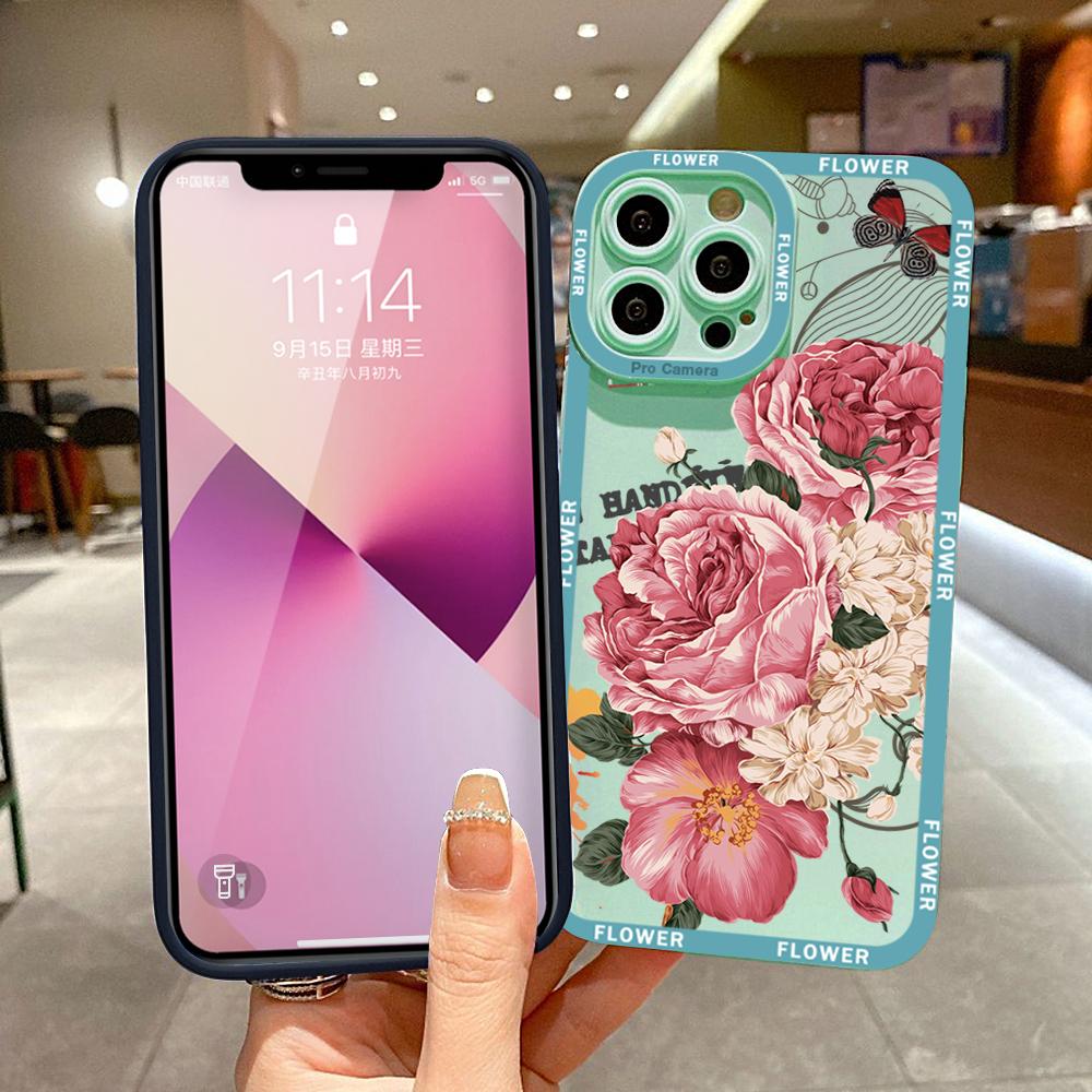 Pentru iPhone Samsung Huawei Honor Xiaomi Redmi OPPO Realme Vivo Husă pentru telefon Model pictat Cauciuc moale Acoperire completă Protecție pentru cameră Design Carcasă
