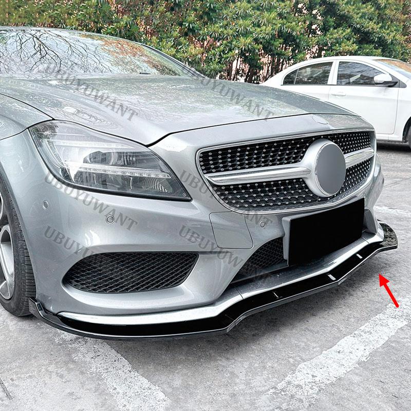Für Benz CLS W218 X218 2014-2017 3 Stück/Set Auto Frontspoiler Stabiler Auto Frontstoßstangenlippe Kratzfest Dekoration KitGutes Produkt