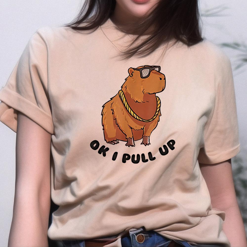 Capybara Top Women Graphic Summer Anime Tshirts feUnisex Comic Funny Unisexga Clothing