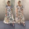 Casual crew neck short-sleeved dress, new summer women's clothing, hot