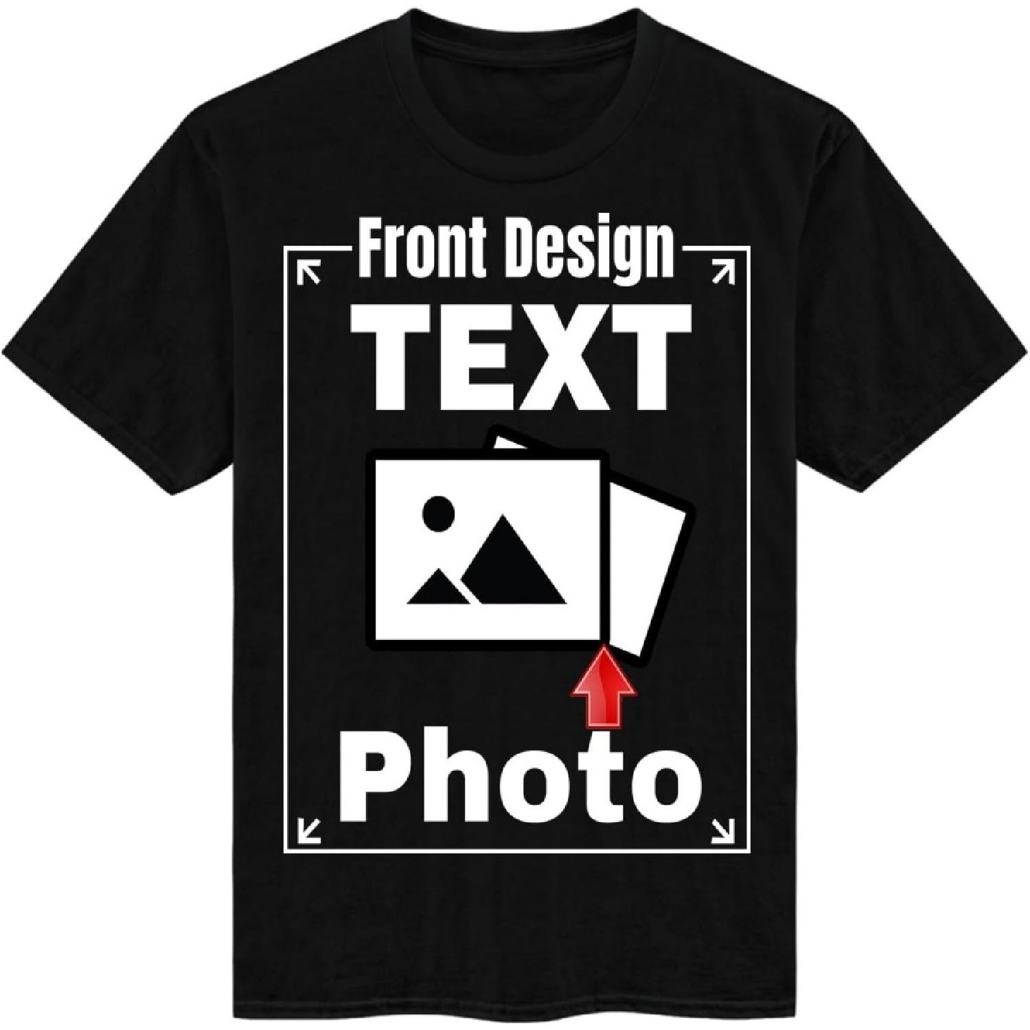 Cowear Custom T Shirt for Men Women Personalized T Shirts Design Your Own T Shirt with Picture Photo Text Front Back S