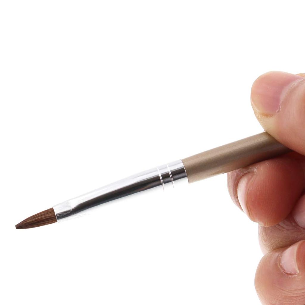 Shishida Seishindo Lip Natural Made in x 12cm x 1 Brush Brush, "The Natural," 100% Hair, Japan, Gold, YM-905, 0.4 (Bristle Length Approx. 0.9cm)