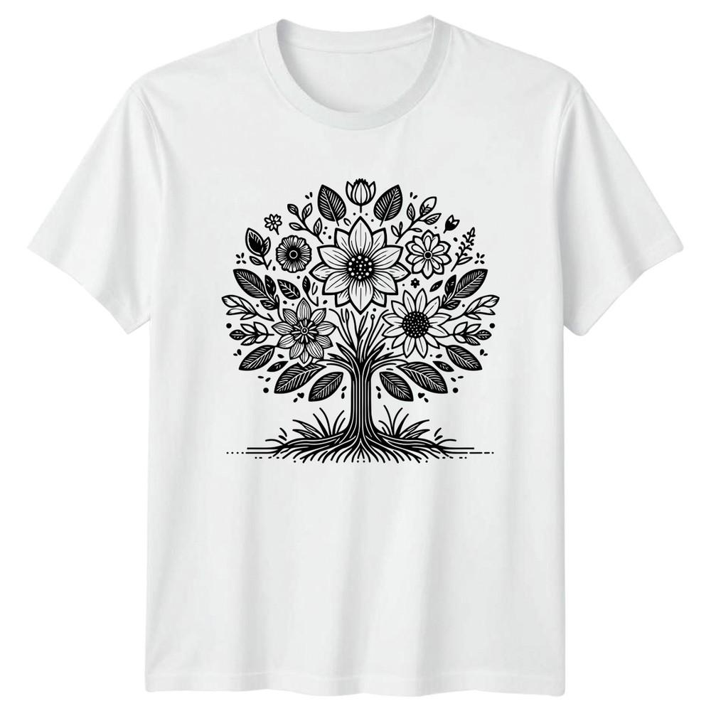 Detailed Floral Tree Of Life Botanical Unisexs TShirt Unisexdala Nature S