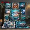 Underwater Fish Art 2D Flat Pattern Flannel Blanket, High Quality All Seasons, Home Decor, Warmth and Comfort, Perfect for Christmas Gifts.