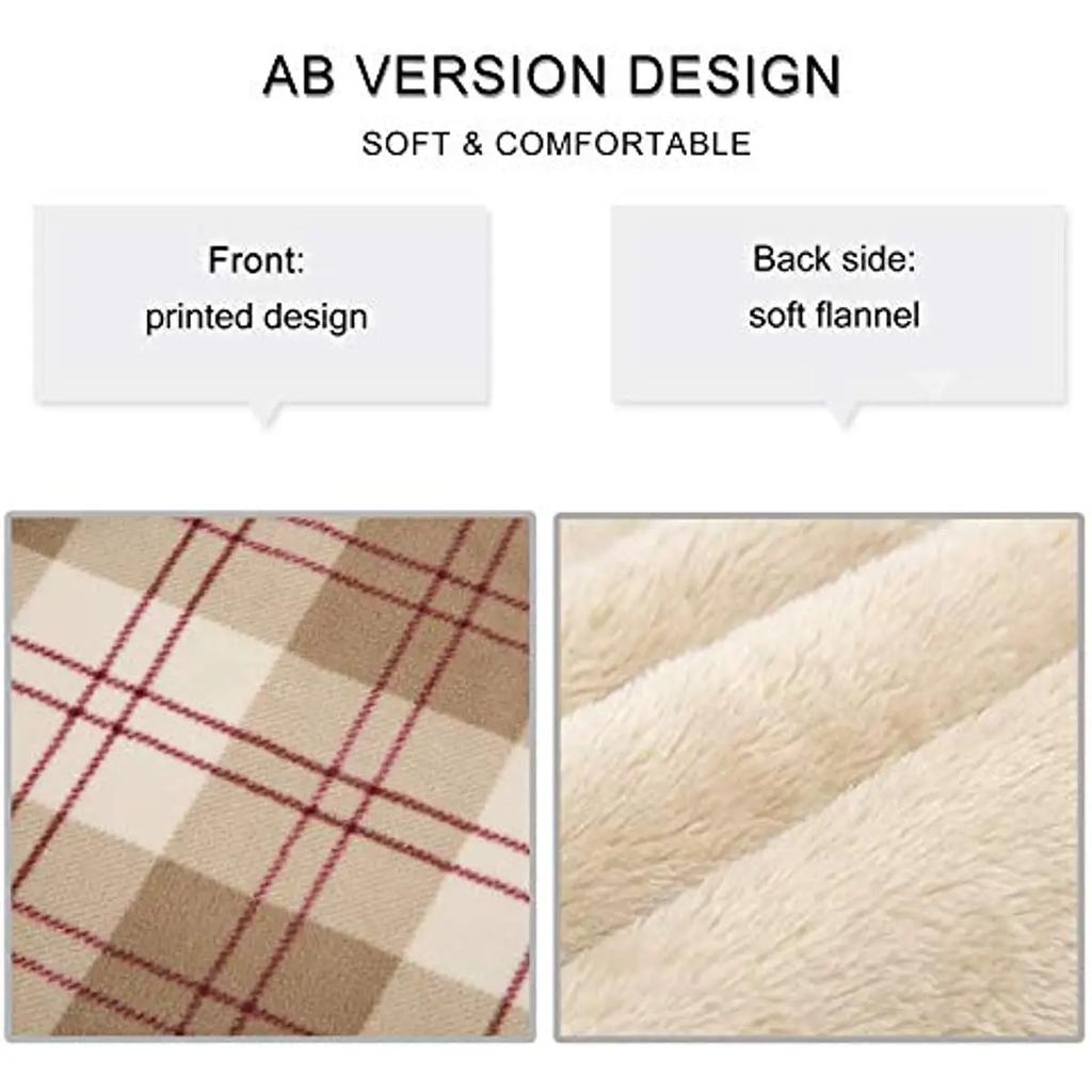 Fleece Wearable Blanket Warm Poncho Throw with Buttons Plush Sleeveless Blanket for Women Cape Wrap for Lightweight Plaid Design