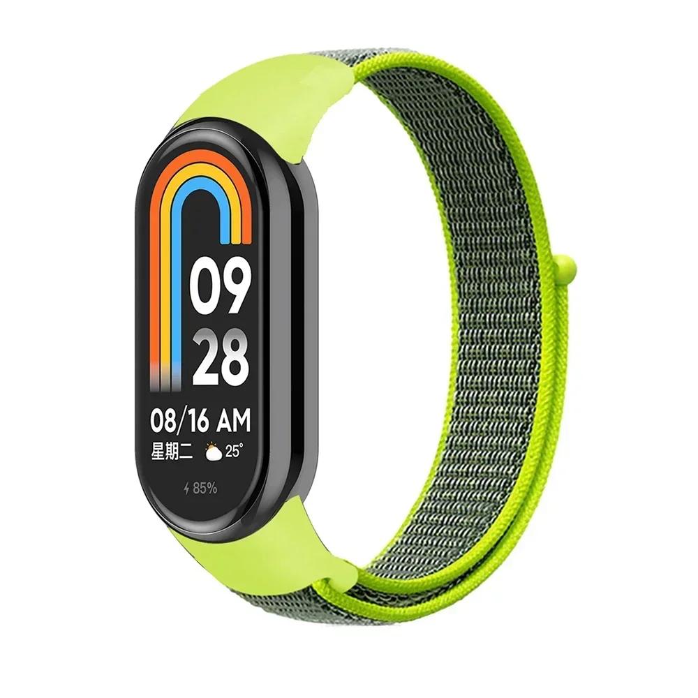 Nylon Loop for xiaomi Mi Band 9 8 Strap 8 NFC SmartWatch Wristband Correa Replacement sport pulsera for Miband 8 Bracelet Correa