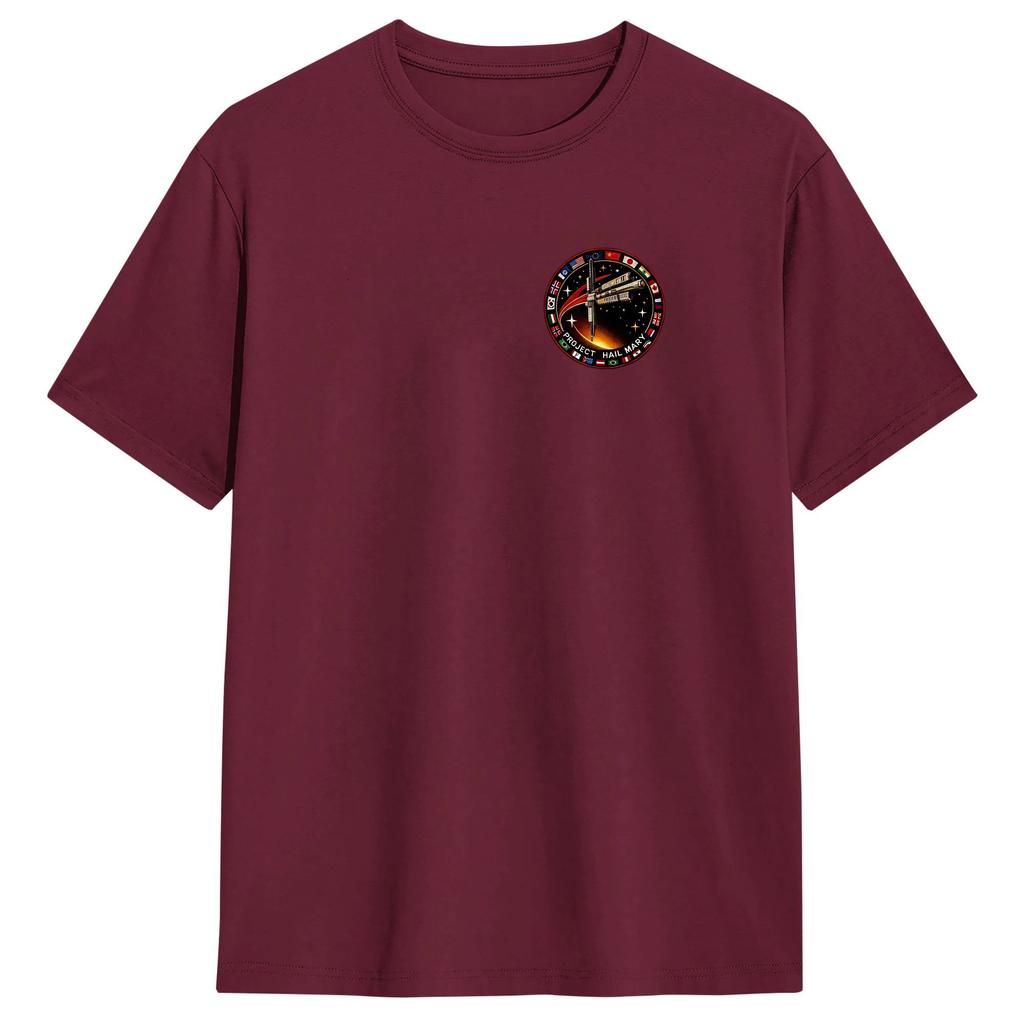 Project Hail Mary Space Mission Patch TShirt Summer 100 Cotton T Shirts For Male Design Tshirt Short Sleeve Awesome Top Tees