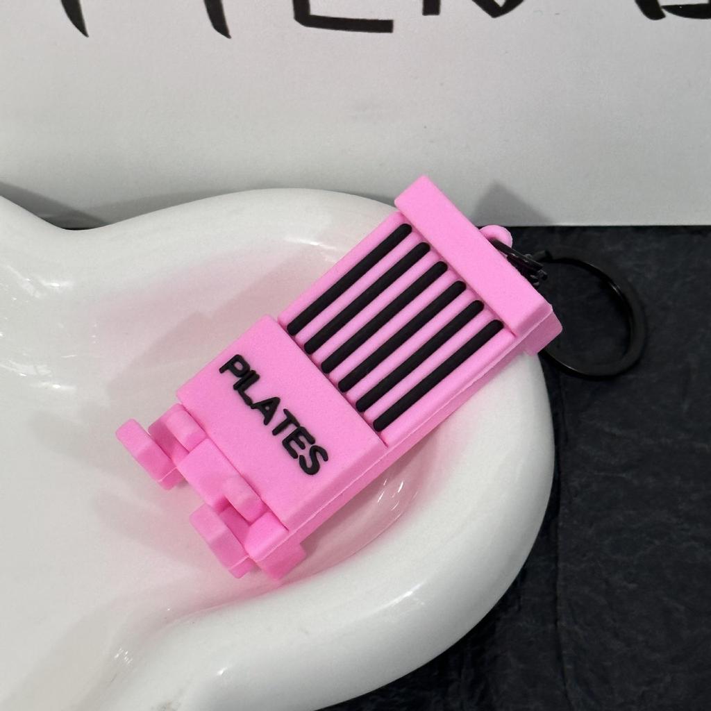 Miu Series Dumbbell Plate Keychain: Trendy Fitness Accessory & Sports Jewelry Gift