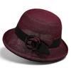 Summer Bucket Hat Bow Travel Fashion Elegant Crimped Basin Hat Sunshade Sunscreen Hat