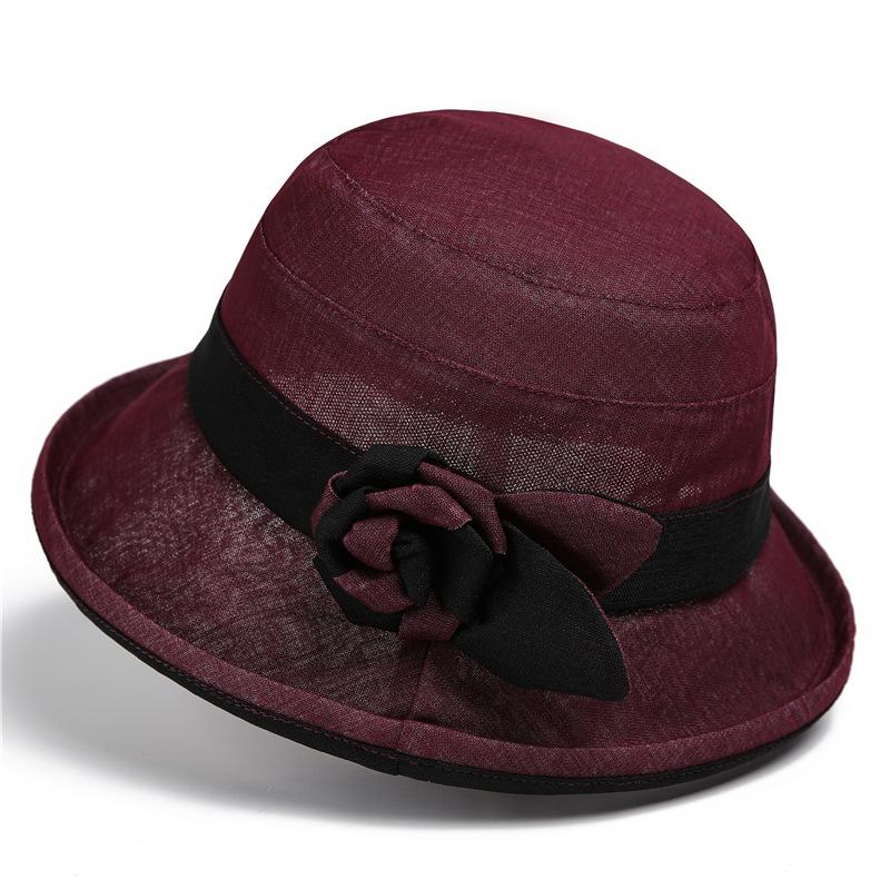 Summer Bucket Hat Bow Travel Fashion Elegant Crimped Basin Hat Sunshade Sunscreen Hat