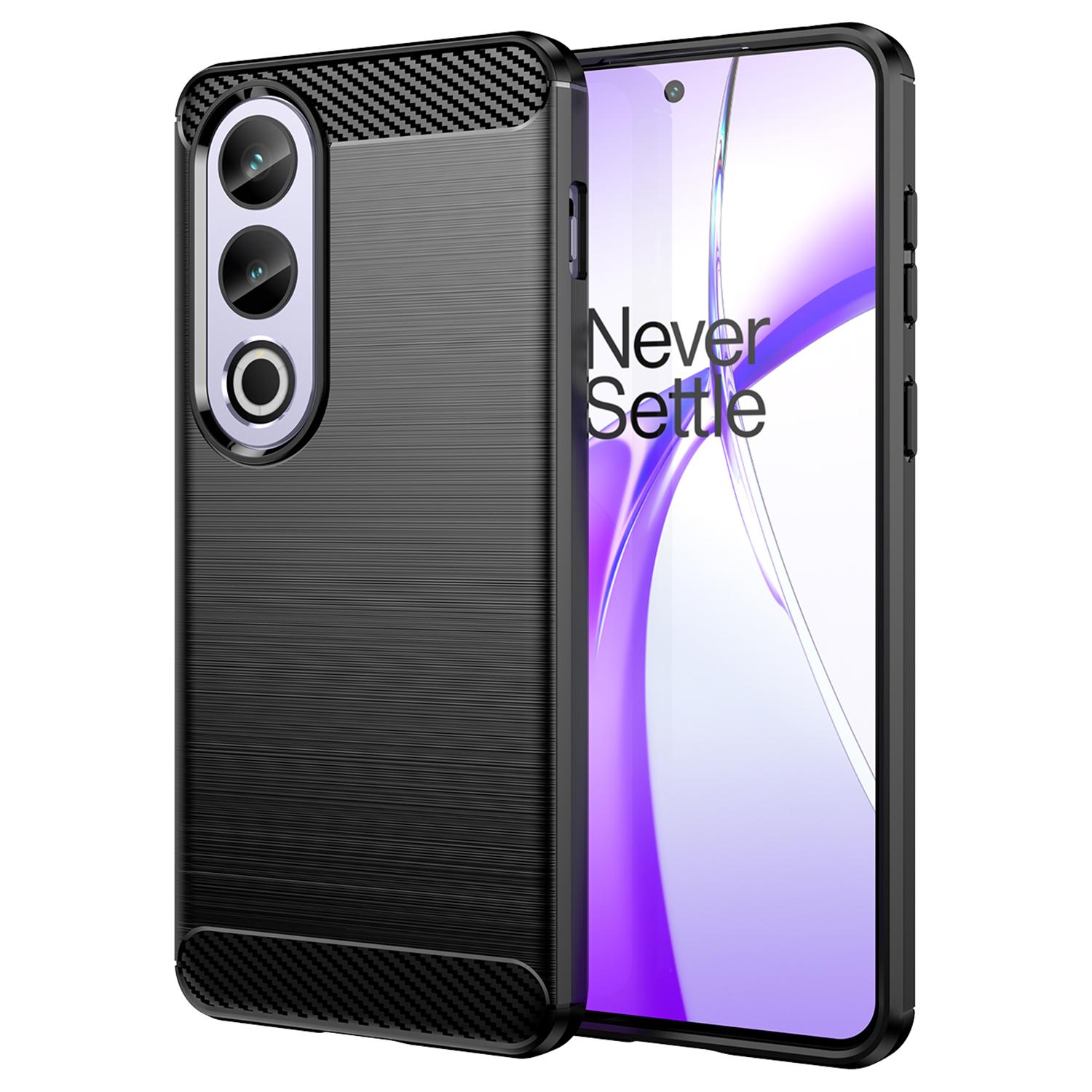 

For OnePlus Ace 3V 5G Case Carbon Fiber Texture Brushed TPU Phone Back Cover Black
