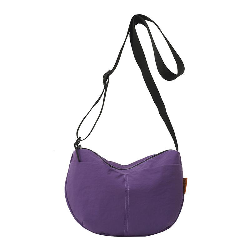 Nylon Casual Crossbody Bag For Women With Zipper Closure And Internal Pocket