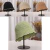 Chic Round Top Wide Brim Fisherman Hat Women Sun Hat Korean Hollow Out Breathable