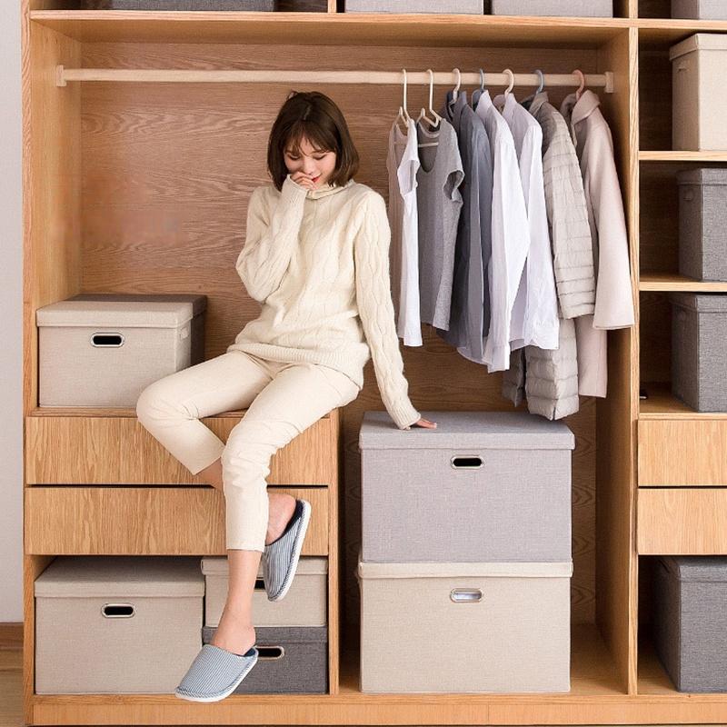 Multifunctional Large Capacity Storage Wardrobe Containers Foldable Clothes With Lid Organizer Modern Basket Collapsible Toy Storage