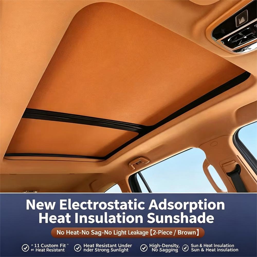 Car Sunroof Insulation Roof Visor For Volkswagen VW Tiguan 5N 2010~2017 16 Anti-UV Electrostatic Adsorption Sky Curtain Sunshade
