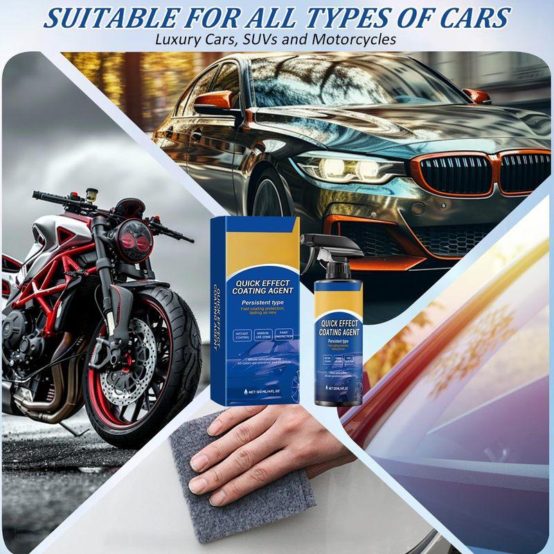 1/2pcs Car Coating Spray, Quick Effect Coating Agent, 2025 New Quickly Coat Car Wax, Car Scratch Wax Polish Spray Waterless Wash