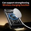 For iPhone 16e Magnetic Case Rotating Kickstand TPU+PC Phone Cover
