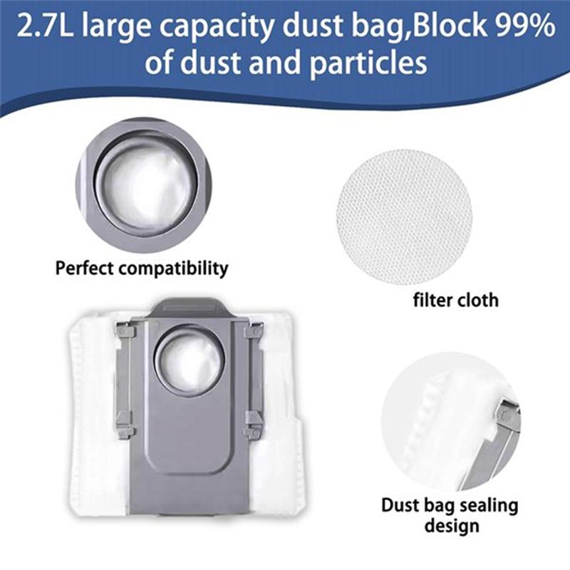 A78E-25 Pcs For Roborock Q10 S5/Q10 S5+/Q10 X5/Q10 X5+ Sweeping Machine Accessories Main Side Brush Mop Filter Dust Bags