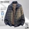 MARK FAIRWHALE Men's Stand Collar Plaid Puffer Jacket
