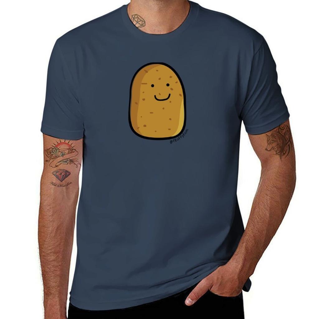 Camiseta Batatinha fofa t shirt para homem 100 por cento algodão camisetas gráficas masculinas TShirt