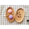 Wooden Serving Tray Dinner Plate Snacks Dessert Dish Food Bakery Tableware