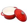 Cast Iron Cookware Pot with Lid Non Stick Easy To Clean for Roasting Braising Stewing Saute Slow Cooking Stovetops Oven